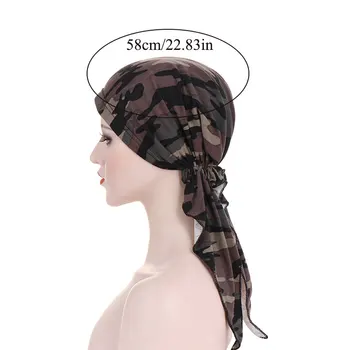 2021 NAUJŲ Moterų, musulmonų mados hijab vėžio chemo gėlių spausdinti skrybėlę turbaną galvos dangtelis, plaukų slinkimas šalikas wrap iš anksto susieta bandana