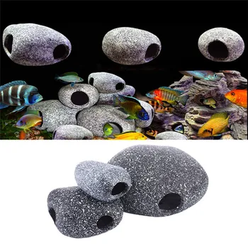 2021 NAUJŲ Žuvų Bako Apdailos Akvariumo Žuvų Veisimo Urvas Skylę Akmens Žuvų Hideaway Ornamentu Krevečių Veisimo Rock