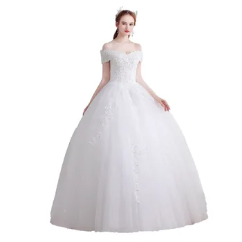 2021 Prinecess Vestuvių Suknelės Nuo Peties Nėrinių Vestuvių Suknelė Nėrinių Kamuolys Suknelė Vestuvių Suknelė Vestido De Noiva