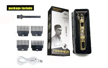 2021 USB Įkrovimo T9 0mm LCD Elektriniai Plaukų Clipper Žoliapjovės Profesinės Vyrų Kirpykla Plieno Plaukų Cutter Galva, LED Bevielis Skustuvas