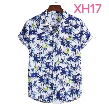 2021 Vasaros Atspausdinta Marškinėliai Vyrams Medvilnės Atsitiktinis Kvėpuojantis Trumpas Rankovės Streetwear Havajų Marškinėliai Laisvalaikio Prekės Camisa Masculina