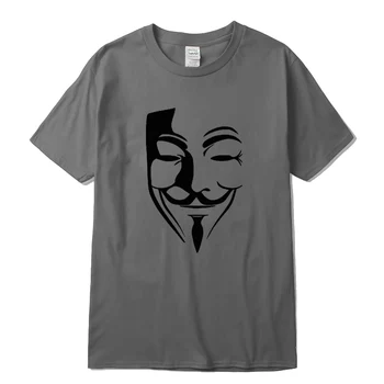 2021 vasaros aukštos kokybės grynos medvilnės marškinėliai mados atsitiktinis V žodis Vendetta print T-shirt juokinga T-shirt vyrai