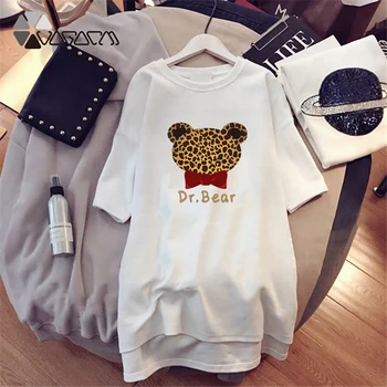 2021 Vasaros Derlius T-Shirt, Suknelė Moterims Harajuku Leopard 