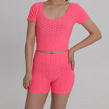 2021 vasaros kostiumas slim top + tight šortai 2 dalių komplektas, jogger tai drabužių mados, sporto drabužiai vientisos spalvos laisvalaikio moteriški drabužiai