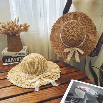 2021 Vasaros Paplūdimio Skrybėlę Moterų korėjos Stiliaus Laukinių Saulės skrybėlę Pajūrio Kelionės Šiaudų Skrybėlę nuo Saulės Susiduria Ne Cutesun Kepurės Moterims