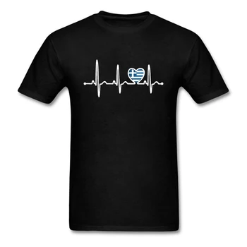 2021 Vasaros Vyrų T-shirt Noel Graikijoje Šalies Vėliava, širdies Plakimas Pasididžiavimas Marškinėlius (T-shirt Vyrai Tee Mados Medvilnės Spausdinti Harajuku Tees Viršūnės