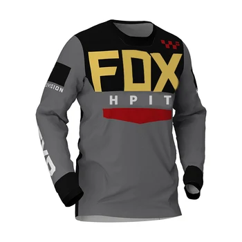 2021 Vyrų Kalnų Megztiniai Hpit Fox Kalnų Dviračių MTB Marškinėliai Offroad DH Motociklo Jersey Motokroso Sportwear Drabužių FXR Dviratį