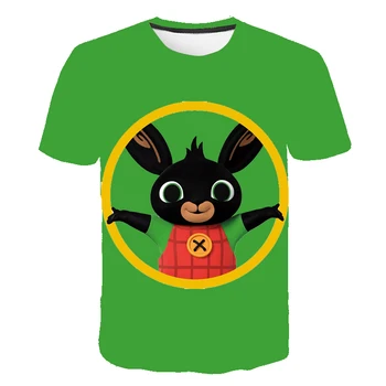 2021 Vėliau kaip Vaikų Mielas Triušis Kareivis Serija T-Shirt 3D Spausdinimo Gyvūnų marškinėliai Berniukas ir Mergaitė, O Kaklas Trumpas Rankovėmis Viršūnes Atsitiktinis