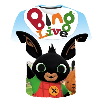 2021 Vėliau kaip Vaikų Mielas Triušis Kareivis Serija T-Shirt 3D Spausdinimo Gyvūnų marškinėliai Berniukas ir Mergaitė, O Kaklas Trumpas Rankovėmis Viršūnes Atsitiktinis