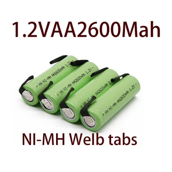 2021s 1.2 V AA 2600mah akumuliatorius NI-MH elementų Žalia korpuso suvirinimo skirtukus 
