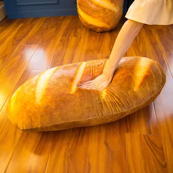 20cm 3D modeliavimas duona formos pagalvė minkštas juosmens pagalvėlė pliušinis pliušinis įdaryti žaislas namų puošybai L4