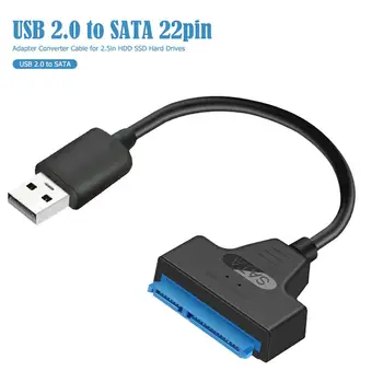 20cm USB2.0/3.0 SATA 22pin Kabelio Adapteris Keitiklis Linijos HDD SSD Prijungti Laidą Laidą 2.5 Hard Disk Diskų, Kietojo Disko