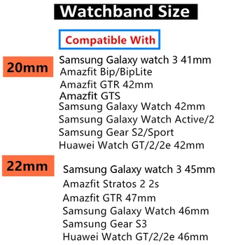 20mm/22mm dirželis Samsung Galaxy žiūrėti Aktyvus skaičius 2/3/46mm/42mm/Įrankių S3 Pasienio Silikono apyrankę Huawei žiūrėti GT 2/2e/pro grupė