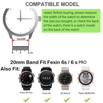 20mm Smart Watch Band Sporto Silikonas, Quick Release Pakeitimo Dirželis Garmin Fenix 6S 6X Pro 5S Apyrankės Aksesuarai Correa
