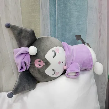 22cm Japonų animacinių filmų Sanrio miega Hello Kitty Cinnamoroll Mano Melodija Pompompurin Kuromi Kawaii minkštas pliušinis lėlės vaikų žaislas