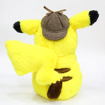 28CM Pokemon Pikachu Pliušinis Žaislas Detektyvas Anime Pav Modelis Kawaii Įdaryti Pliušinis Lėlės Geriausios Gimtadienio Dovanos Vaikams