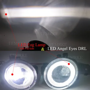 2in1 LED Angel Eye Dieniniai Žibintai DRL + Cut-Line Objektyvas Rūko Žibintai Toyota Fortuner AN160 M. 