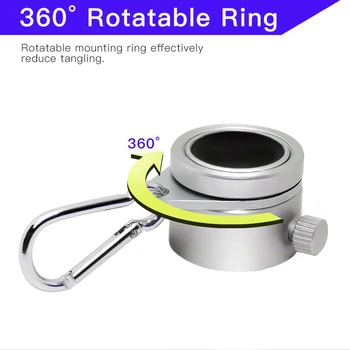 2vnt Aliuminio Stiebo Tvirtinimo Žiedų Rinkinys Su Fiksuota HookAnti Wrap 360 Pasukti Žiedas Su Karabinai Anti-likvidavimo Stiebo Įrankis