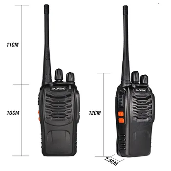 2vnt Baofeng 6km Walkie Talkie BF888S Nešiojamų Kumpis Radijo BF 888S Du Būdu Radijo FM siųstuvas-imtuvas 5W UHF Nešiojamą CB Radijo Ryšio