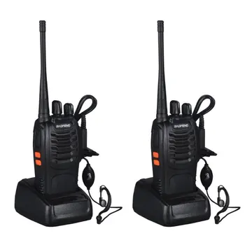 2vnt/daug BF-888S baofeng walkie talkie 888s UHF 400-470MHz 16Channel Nešiojamų du būdu radijo ausinės bf888s radijo stotelė