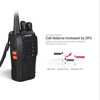 2vnt/daug BF-888S baofeng walkie talkie 888s UHF 400-470MHz 16Channel Nešiojamų du būdu radijo ausinės bf888s radijo stotelė