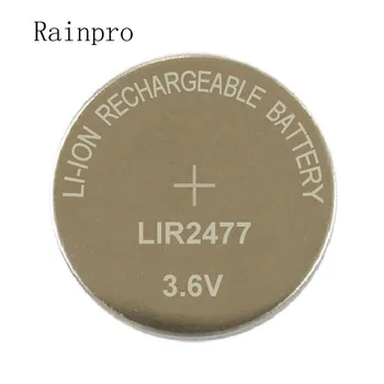 2VNT/DAUG LIR2477 3,6 V lithiumt mygtuką baterijos įkrovimo baterija (akumuliatorius LIR2477