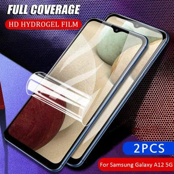 2vnt Hidrogelio Protector For Samsung Galaxy A12 telefono Ekrano Apsauginė minkšta plėvelė samsung a12 Hidrogelio Filmas Ne Stiklo