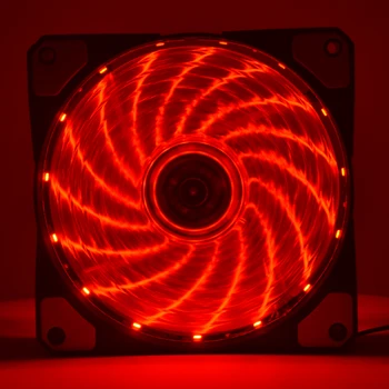 2vnt kompiuteris led ventiliatorius Raudonos šviesos 12cm 120mm 12025 stalinis kompiuteris atveju ventiliatorius Silent LED šviesos išjungimo aušinimo ventiliatorius + varžtas