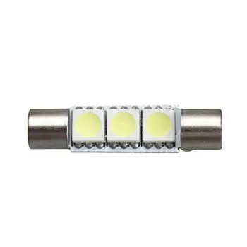2vnt Xenon White 29mm 3-SMD Saugiklis LED Lemputės Automobilių Transporto Skydelis Kosmetinis Veidrodėlis, Žibintai 50.000 Darbo Valandų