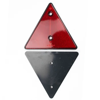2X Raudonos spalvos Galiniai Atšvaitai Trikampis Atspindintis Vartų Pranešimų Saugos Atšvaitai Varžtas Tinka Motociklas, Priekabos Sunkvežimių Karavanas Valtis