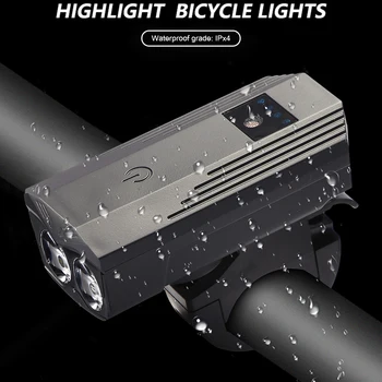 2XT6 LED Vandeniui Priekinio Dviračio priekinis žibintas Fakelas Dviračių Įkrovimo Žibintų šviesos Žibinto Lempa, Tik Lempos