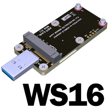 3.0-4.6 V 3A/4A Mini-PCIe Su USB3.0 Adapteris Valdybos 3G/4G/5G/LTE WWAN Kortelės Dual SIM Kortelės Lizdas mPCIE Su USB 3.0 Riser Card
