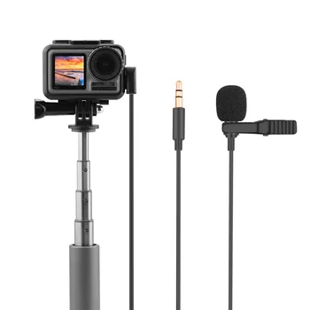 3.5 mm Ilgio Kabelio Pratęsimas Lavalier Microphone Laisvą Ranką Įrašą Mini Garso Mic Trijų polių Galvos PC Nešiojamas OSMO Kišenėje Veiksmų