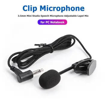 3.5 mm Mini Studija Kalbėjimo Mikrofonas Aukštos kokybės Reguliuojamas Clip-on Atvartas Apykaklės Mic PC Notebook Nešiojamas Mobilusis Telefonas