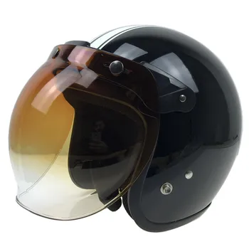 3-snap Apversti Aukštyn Objektyvas Burbulas Skydelis Atidaryti Veido Šalmo Antveidis Vintage Retro Motociklų Šalmų Burbulas Shield Skydeliai Objektyvas Capacete