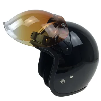 3-snap Apversti Aukštyn Objektyvas Burbulas Skydelis Atidaryti Veido Šalmo Antveidis Vintage Retro Motociklų Šalmų Burbulas Shield Skydeliai Objektyvas Capacete