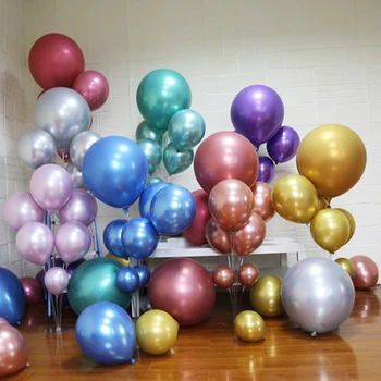 30/50pcs Aukso Metalo Ballon Vestuvių su Gimtadieniu Lateksiniai Balionai Metalas Chrome 