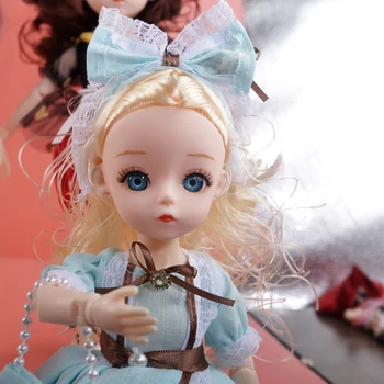 30cm Mėlynas Akis BJD Doll 15 Kilnojamojo Sujungta Mielas Kostiumas Bjd Lėlės Princesė Dress Žaislai Antis Pelės Medžiaga BJD Žaislų Mergaitėms Dovanų
