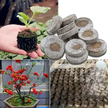 30mm Sodo Gėlių Sodinimo Dirva Blokuoti Darželio Dirvožemio Bendrosios Augalų Sodinukai Auginti Durpių Blokuoti Sėklos Migracijos Priemones