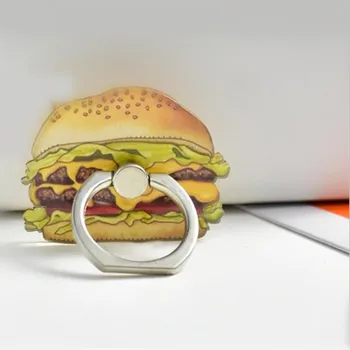 360 Laipsnių Maisto Bulvytės Fri, Mėsainiai Spurgos Piršto Žiedą Išmaniojo Telefono Stovas Laikiklis Mobiliojo Telefono Sniego Turėtojas Telefonas