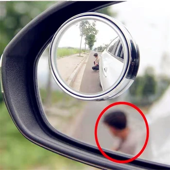360 laipsnių sukimosi reguliavimas, automobilių galinio vaizdo veidrodėlis mažas apvalus veidrodis-blind spot stebėjimo veidrodis automobilių apsisukimas