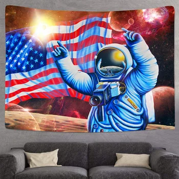 3D Dangaus Planetos Psichodelinio Sienos Gobelenas Astronautas Gobelenas Kabinti Poliesteris Boho Papuošalai Aukštos Kokybės Sienų Kabo
