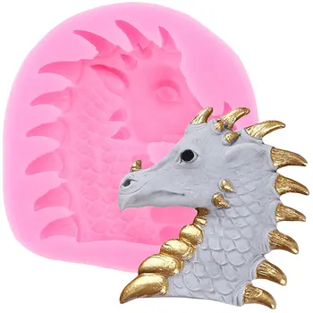 3D Dragon Dinozaurų Velykų Kiaušiniai Silikono Formų Minkštas Tortas Dekoravimo Priemonės Dervos Molio Muilas, Formos Saldainiai, Šokoladas Gumpaste Liejimo formos