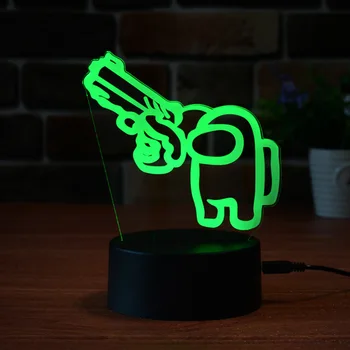3D Iliuzija Naktį Šviesos Žaidimą LED Stalo Lempa USB Powered 7 Spalvų Led Žibintai su sensoriniu Jungikliu, Nuotolinio Valdymo Vaikams