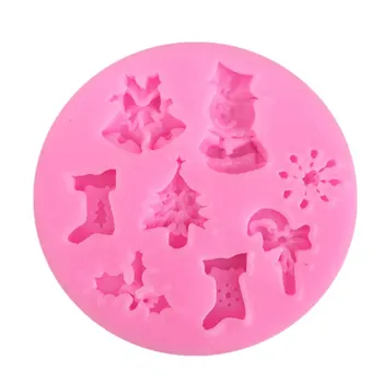 3d kalėdų medis / bell / Sniego / snaigė / kojinių formą, silikono formos pyragas apdaila įrankis Virtuvėje, Kepant Produktus
