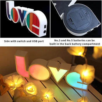 3D LED Naktį Lempos Raštą Pasirašyti Abėcėlė Šviesos Sienos Kabo Lempa Patalpų Dekoro Vestuves LED Šviesos Naktį
