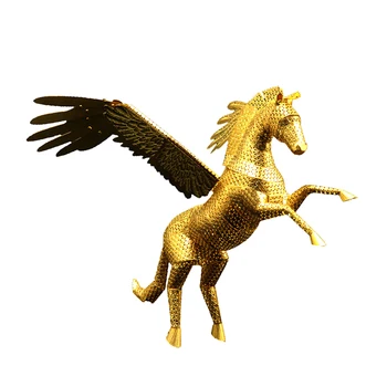 3D Metalo Įspūdį Statula Pegasus Modelis Statulėlės Vaikas Žaislas Namų Dekoro Ornamentu
