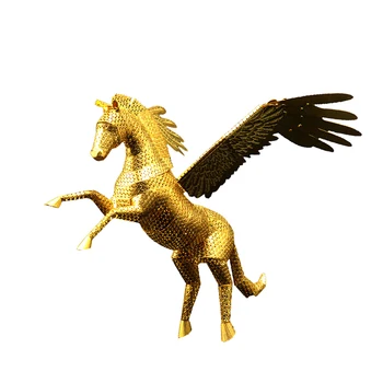 3D Metalo Įspūdį Statula Pegasus Modelis Statulėlės Vaikas Žaislas Namų Dekoro Ornamentu