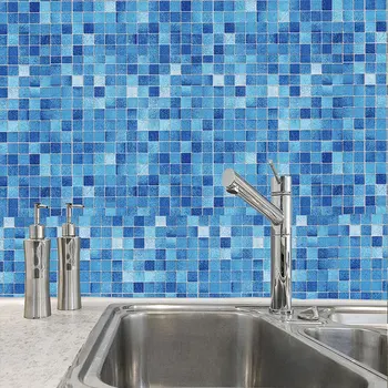 3D Mozaikos Tapetai PVC Lipni Tapetai Kambarį Vonios Plytelės Virtuvės Vandeniui Sienos Dokumentų Namų Dekoro Freskos
