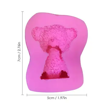 3D Padengti Silikono Formos Non-stick Minkštas Saldainiai Pelėsis 